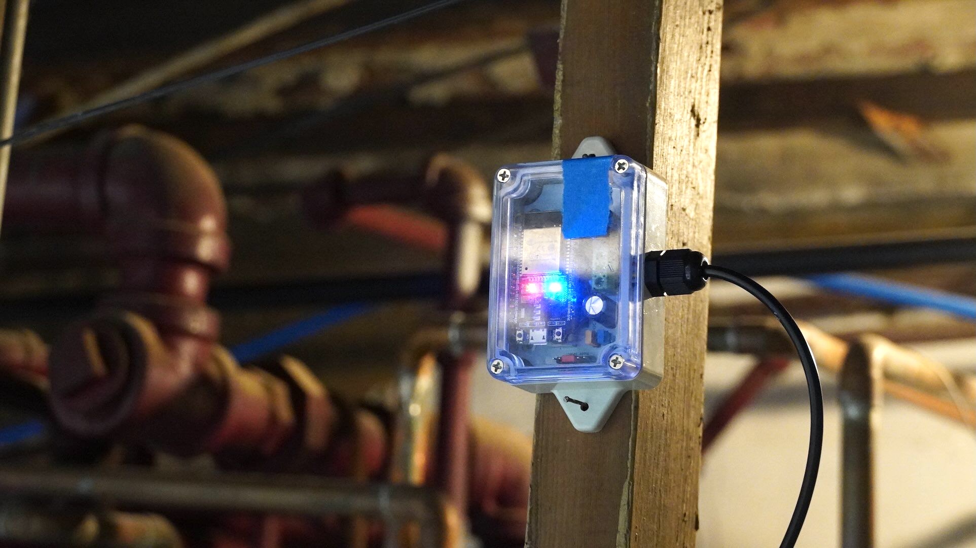 The controller installed on a stud