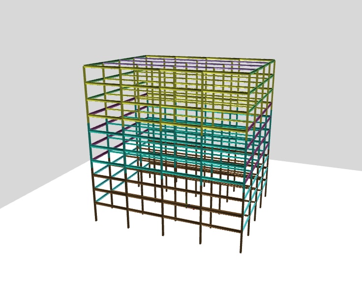 The steel building complete, a full view
