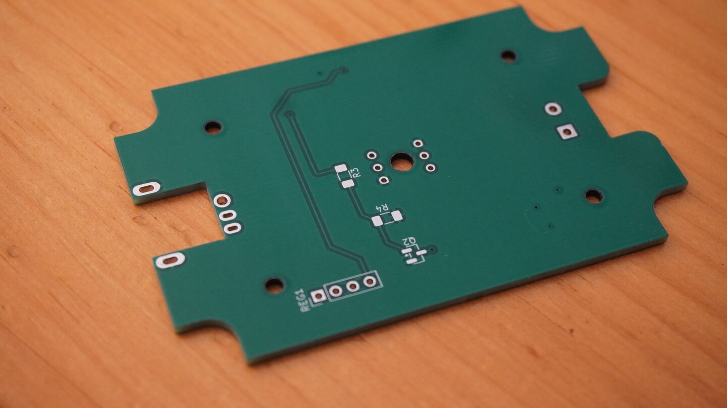 The back side of the fabricated boards