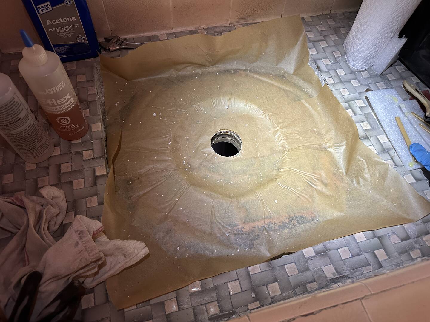 Hole left by hole saw