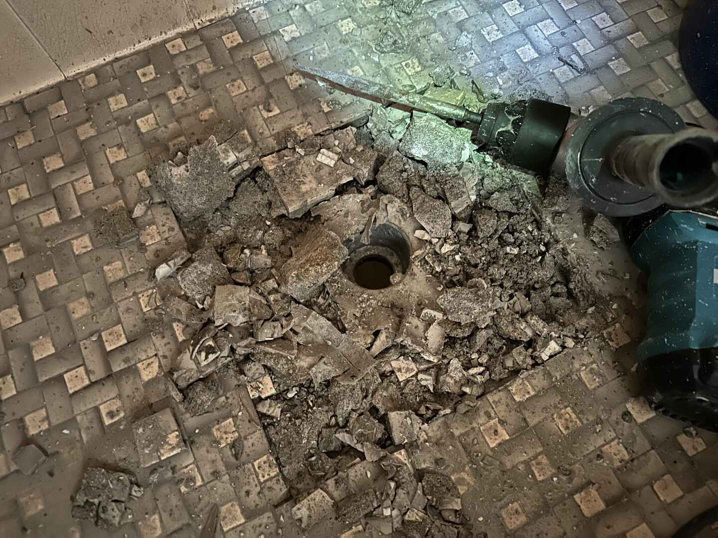 Chipped up tile
